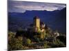 Italy, South Tyrol, Meran Basin, Tirol, Tyrol Castle, Background Merano and Val D'Adige-Udo Siebig-Mounted Photographic Print