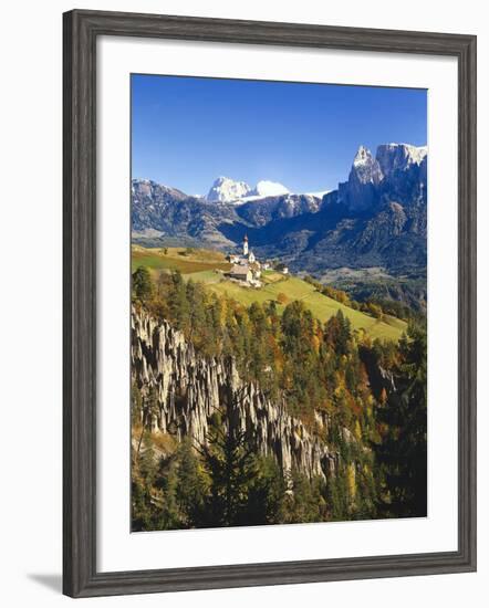 Italy, South Tyrol, 'Mittelberg Am Ritten', Schlern, Earth Pillars, Autumn-Thonig-Framed Photographic Print