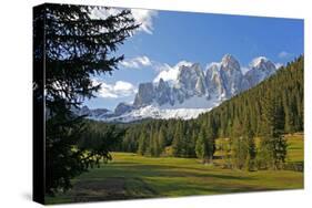 Italy, South Tyrol, the Dolomites, Geislerspitzen-Alfons Rumberger-Stretched Canvas