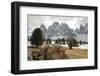 Italy, South Tyrol, the Dolomites, Geislerspitzen-Alfons Rumberger-Framed Photographic Print