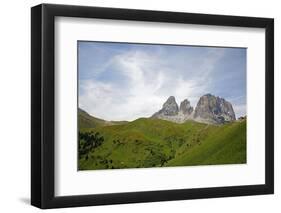 Italy, South Tyrol, the Dolomites, Langkofel-Alfons Rumberger-Framed Photographic Print