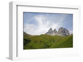 Italy, South Tyrol, the Dolomites, Langkofel-Alfons Rumberger-Framed Photographic Print