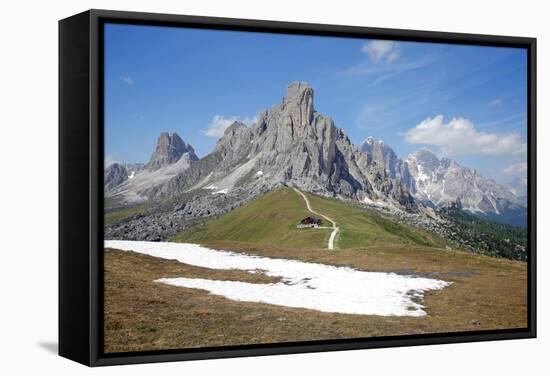 Italy, South Tyrol, the Dolomites, Passo Giau, Ra Gusela, Tofana, Mountain-Alfons Rumberger-Framed Stretched Canvas