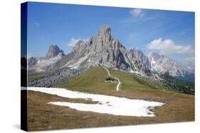 Italy, South Tyrol, the Dolomites, Passo Giau, Ra Gusela, Tofana, Mountain-Alfons Rumberger-Stretched Canvas