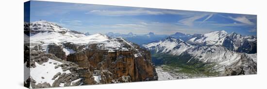 Italy, South Tyrol, the Dolomites, Sella, Marmolata, Panorama-Alfons Rumberger-Stretched Canvas