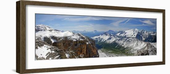 Italy, South Tyrol, the Dolomites, Sella, Marmolata, Panorama-Alfons Rumberger-Framed Photographic Print