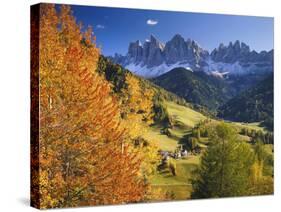 Italy, South Tyrol, Villn?Tal, St. Magda Lena, Geislerspitzen-Thonig-Stretched Canvas