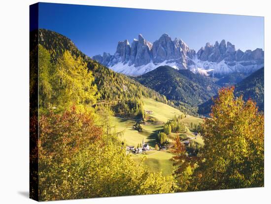 Italy, South Tyrol, Villn?Tal, St. Magda Lena, Skyline-Thonig-Stretched Canvas