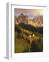 Italy, South Tyrol, Villn?Tal, St. Magdalena, Church, Mountains, 'Geislerspitzen', Autumn-Thonig-Framed Photographic Print