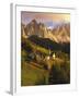 Italy, South Tyrol, Villn?Tal, St. Magdalena, Church, Mountains, 'Geislerspitzen', Autumn-Thonig-Framed Photographic Print