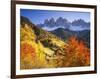 Italy, South Tyrol, Villn?Tal, St. Magdalena, Mountains, 'Geislerspitzen', Autumn-Thonig-Framed Photographic Print