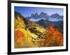 Italy, South Tyrol, Villn?Tal, St. Magdalena, Mountains, 'Geislerspitzen', Autumn-Thonig-Framed Photographic Print