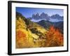 Italy, South Tyrol, Villn?Tal, St. Magdalena, Mountains, 'Geislerspitzen', Autumn-Thonig-Framed Photographic Print