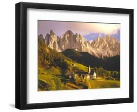 Italy, South Tyrol, Villn?Tal, St. Magdalena, Mountains, 'Geislerspitzen', Autumn-Thonig-Framed Photographic Print