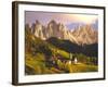 Italy, South Tyrol, Villn?Tal, St. Magdalena, Mountains, 'Geislerspitzen', Autumn-Thonig-Framed Photographic Print