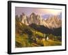 Italy, South Tyrol, Villn?Tal, St. Magdalena, Mountains, 'Geislerspitzen', Autumn-Thonig-Framed Photographic Print