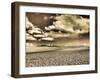 Italy, Southern Tuscany. Infrared image of long row of Cypress.-Terry Eggers-Framed Photographic Print