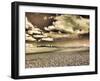 Italy, Southern Tuscany. Infrared image of long row of Cypress.-Terry Eggers-Framed Photographic Print