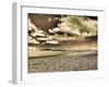 Italy, Southern Tuscany. Infrared image of long row of Cypress.-Terry Eggers-Framed Photographic Print