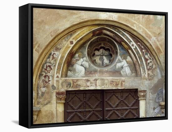 Italy, Subiaco, Main Entrance to Sacro Speco Monastery-null-Framed Stretched Canvas