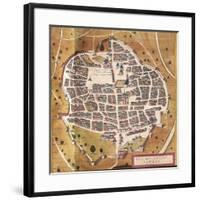 Italy, Sulmona, the City of Sulmona from Civitates Orbis Terrarum-null-Framed Giclee Print