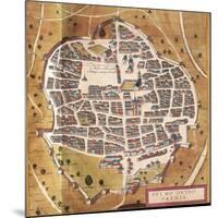 Italy, Sulmona, the City of Sulmona from Civitates Orbis Terrarum-null-Mounted Giclee Print