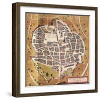 Italy, Sulmona, the City of Sulmona from Civitates Orbis Terrarum-null-Framed Giclee Print