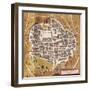 Italy, Sulmona, the City of Sulmona from Civitates Orbis Terrarum-null-Framed Giclee Print