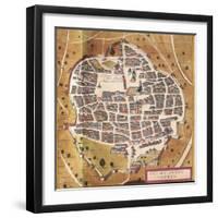 Italy, Sulmona, the City of Sulmona from Civitates Orbis Terrarum-null-Framed Giclee Print