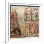 Italy, the Construction of a City, Miniature from the Manuscript Vaticanus Latinus 3225-null-Framed Giclee Print