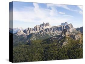 Italy, the Dolomites, Falzaregopass, Cinque Torre, Croda Di Lago, Monte Pelmo, Mountain Peaks-Dietmar Walser-Stretched Canvas
