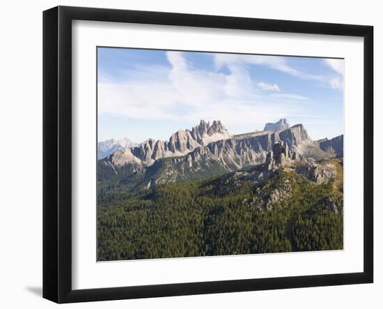 Italy, the Dolomites, Falzaregopass, Cinque Torre, Croda Di Lago, Monte Pelmo, Mountain Peaks-Dietmar Walser-Framed Photographic Print