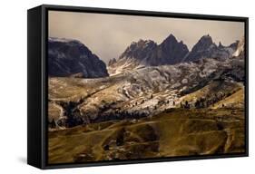 Italy, the Dolomites, Villnšsstal, Geislerspitzen, South Tyrol, Valley-Ralf Gerard-Framed Stretched Canvas