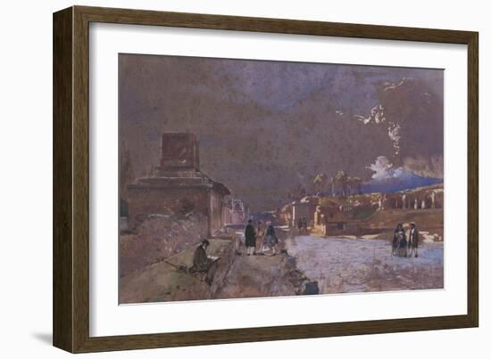 Italy, the Street of Tombs in Pompeii-Giacinto Gigante-Framed Giclee Print