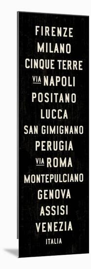 Italy Transit Sign 1-Michael Jon Watt-Mounted Giclee Print