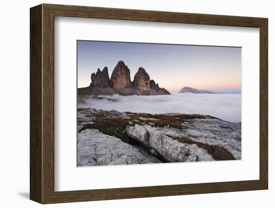 Italy, Trentino Alto Adige, Dolomites, Clouds Rising on Three Peaks of Lavaredo-Cristiana Damiano-Framed Photographic Print