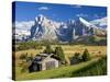 Italy, Trentino-Alto Adige, South Tyrol, Bolzano District, Alpe Di Siusi, Seiser Alm, Sassolungo (L-Peter Adams-Stretched Canvas