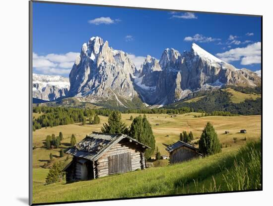 Italy, Trentino-Alto Adige, South Tyrol, Bolzano District, Alpe Di Siusi, Seiser Alm, Sassolungo (L-Peter Adams-Mounted Photographic Print