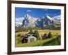 Italy, Trentino-Alto Adige, South Tyrol, Bolzano District, Alpe Di Siusi, Seiser Alm, Sassolungo (L-Peter Adams-Framed Photographic Print