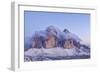 Italy, Trentino-Alto Adige, the Dolomite Peaks Tre Cime Di Lavaredo Wreathed in Cloud-Anne Maenurm-Framed Photographic Print