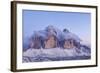 Italy, Trentino-Alto Adige, the Dolomite Peaks Tre Cime Di Lavaredo Wreathed in Cloud-Anne Maenurm-Framed Photographic Print