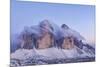 Italy, Trentino-Alto Adige, the Dolomite Peaks Tre Cime Di Lavaredo Wreathed in Cloud-Anne Maenurm-Mounted Photographic Print