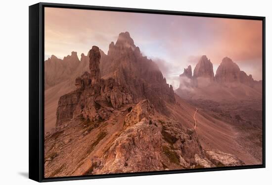 Italy, Trentino Alto Adige, Tre Cime National Park-Anne Maenurm-Framed Stretched Canvas