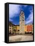 Italy, Trentino South Tyrol, Trentino, Lake Garda, Riva Del Garda, Torre Apponale-Udo Siebig-Framed Stretched Canvas