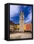 Italy, Trentino South Tyrol, Trentino, Lake Garda, Riva Del Garda, Torre Apponale-Udo Siebig-Framed Stretched Canvas