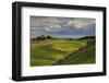 Italy, Tuscany. A view of the vineyards and villa in Chianti region of Tuscany, Italy.-Julie Eggers-Framed Photographic Print