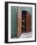 Italy, Tuscany. Beautiful wooden doors leading to a barrel room at a winery.-Julie Eggers-Framed Photographic Print