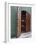 Italy, Tuscany. Beautiful wooden doors leading to a barrel room at a winery.-Julie Eggers-Framed Photographic Print