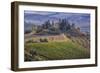 Italy, Tuscany. Belvedere House, Olive trees, and vineyards near San Quirico d'Orcia.-Julie Eggers-Framed Photographic Print