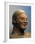 Italy, Tuscany, Chiusi, Detail of Funerary Statue in the Shape of a Canopic Vase-null-Framed Giclee Print